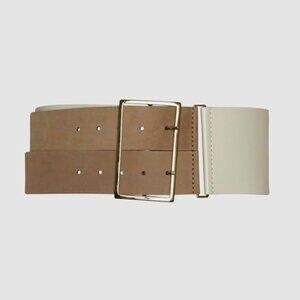 Maison Boinet Leather Double Buckle Belt